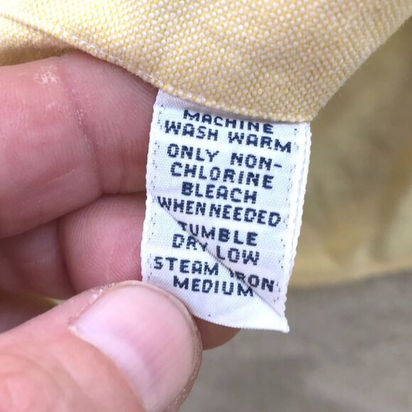 Ralph Lauren Mens Dress Shirt Size XL Button Down Yarmouth Classic Yellow Casual - Picture 4 of 7